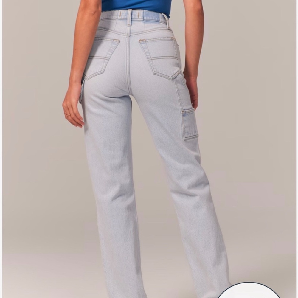 Abercrombie & Fitch Curve Love Ultra High Rise 90’s Carpenter Jeans
